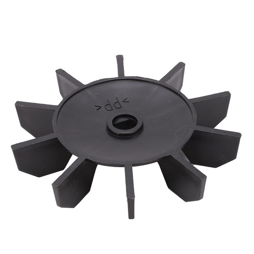 Motor Fan Blade 135mmx14mm Round Shape Bore Black Engineering Plastic Air Compressor Fan Blade