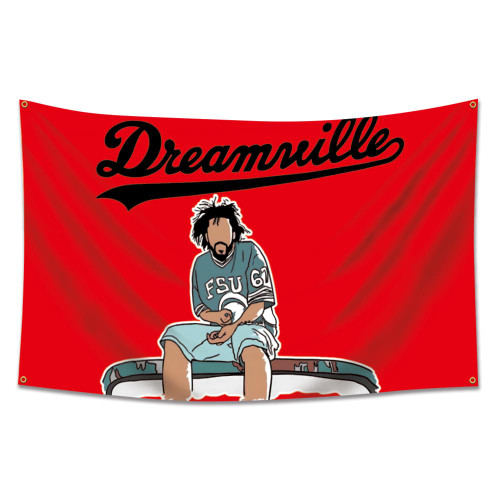 J Cole Flag Dreamville Tapestry 3x5 Feet Funny Flags For Bedroom Living Room College Dorm Wall Decor