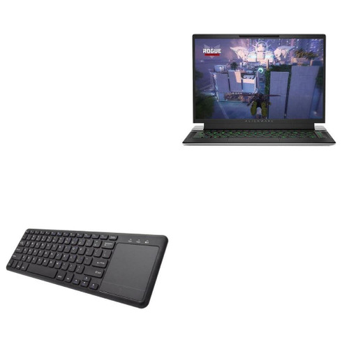 BoxWave Keyboard Compatible with Dell Alienware x14 R2 - MediaOne Keyboard with TouchPad, USB Fullsize Keyboard PC Wireless TrackPad for Dell Alienware x14 R2 - Jet Black