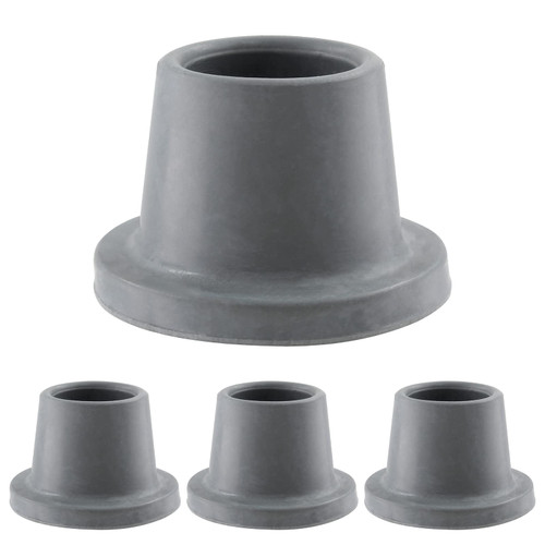 1-1/8 Inch Replacement Feet for Shower Chair Bath Seat, 4 Pack Rubber Tips Non Slip Shower Bench, Rubber Suction Cup Feet, Metal Insert Reinforced for Shower Stools (1-1/8" I.D, Grey)