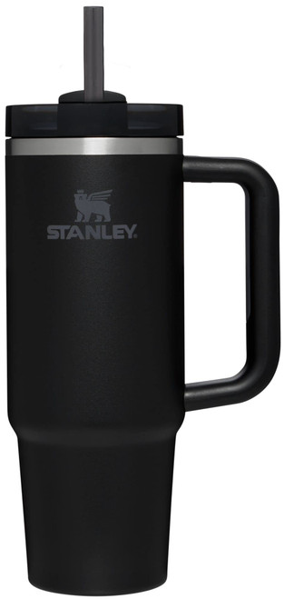 Stanley Quencher H2.0 FlowState Stainless Steel Vacuum Insulated Tumbler with Lid and Straw for Water, Iced Tea or Coffee, Smoothie and More, Black , 30 oz