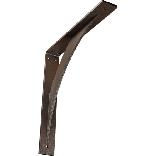 Ekena Millwork BKTMLE Steel Bracket Legacy, 2"W x 14"D x 14"H, Hammered Brown