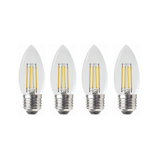 Welsun 12V Low Voltage LED Light Bulbs - Warm White 2700k 4W E26/E27 40W Equivalent - DC Bulb for RV, Solar Panel Project, Boat, Off-Grid Lighting, Pack of 4