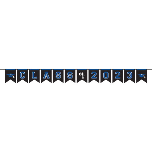 Class Of 2023 Layered Paper Blue Banner - 9"H x 6.75"W