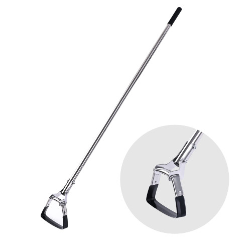 BARAYSTUS Garden Hoe for Weeding Long Handle Hula Hoe Stirrup Hoe Garden Tool Stainless Steel Poles Adjustable Long Handle Weeding Hoe, 55.9-INCH