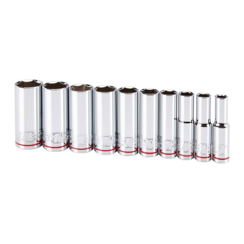 3/8 in. Drive SAE Chrome Deep Socket Set, 10-Piece