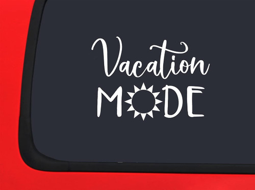 Car Sticker Vacation Mode Sunburst Sunshine Nice Weather Trip Travel Car Window Decal Sticker White 7 Inch Car Sticker Vacation Mode Sunburst Sunshine Nice Weather Trip Travel Car Window Decal Sticker White 7 Inch