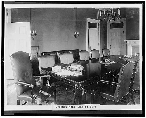 HistoricalFindings Photo: Cabinet Room at The White House,Washington,D.C,1909-1932,Large Table,Chairs HistoricalFindings Photo: Cabinet Room at The White House,Washington,D.C,1909-1932,Large Table,Chairs