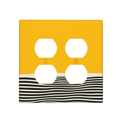 Mustard Yellow and Black Wall Plate Cover 2-Gang Wall Plate Single Gang Light Switch Cover Electrical Receptacle Plug Covers Outlet Switch Cover for Electrical Outlets Decor Mustard Yellow and Black Wall Plate Cover 2-Gang Wall Plate Single Gang Light Switch Cover Electrical Receptacle Plug Covers Outlet Switch Cover for Electrical Outlets Decor