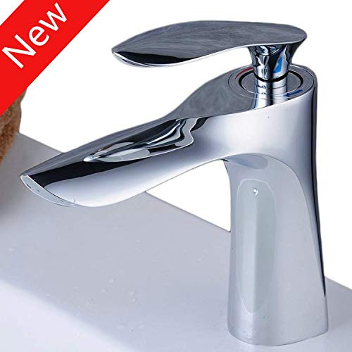 Basin Mixer Taps Elegant Bathroom Faucet Hot and Cold Brass Toilet Sink Tap,Chrome Finish