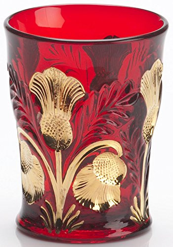 Tumbler - Inverted Thistle - Mosser Glass USA (Red Decorated)