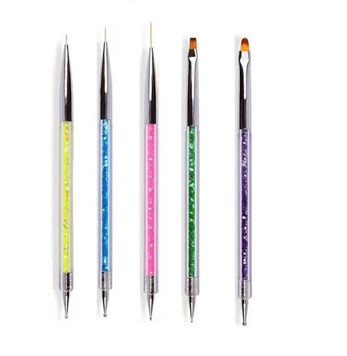 HIGHROCK Nail Art Liner Brushes Pens Dual-Ended Nail Art Point Drill Drawing Brush Pen Manicure Tool Nail Art Design Dotting Pen Tools (5PC) HIGHROCK Nail Art Liner Brushes Pens Dual-Ended Nail Art Point Drill Drawing Brush Pen Manicure Tool Nail Art Design Dotting Pen Tools (5PC)