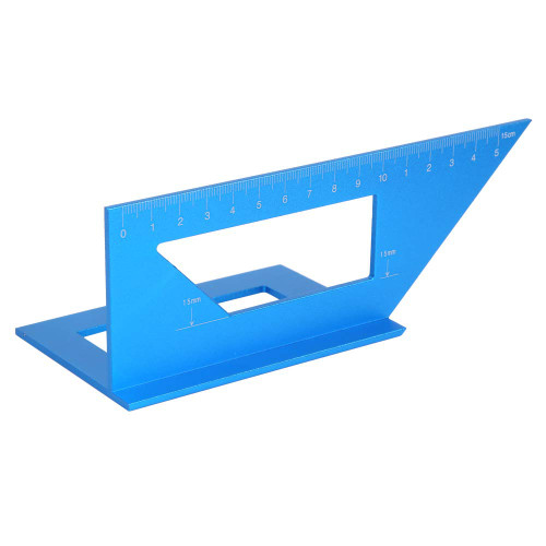 Aluminum Alloy Woodworking Saddle Layout Square Gauge, 45/90 Degree Welding Angle Gauge Ruler Edge Marking Measuring Tool