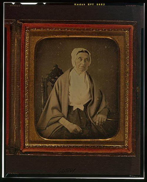 HistoricalFindings Photo: Unidentified Woman in Chair,Hand Resting on Table,c1847,Portrait,John Bailey