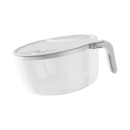 Fenteer Rice Washer Beans Cleaning Strainer Cereals Washing Filter Rice Sieve Colander Basket Kitchen Gadgets, White S