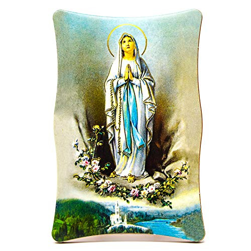 Our Lady of Lourdes Standing Plaque/Virgin Mary Wall Plaque & Lourdes Prayer Card Our Lady of Lourdes Standing Plaque/Virgin Mary Wall Plaque & Lourdes Prayer Card