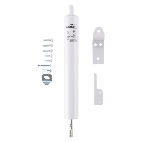 Wright Products - Light Duty Pneumatic Head Jamb Screen and Storm Door Closer, White, VJ1020CALWH