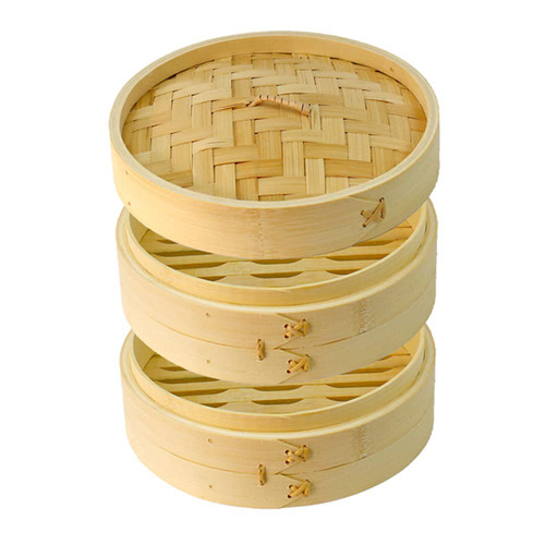 Bamboo Steamer Basket Traditional Dumpling Steamer Basket with Lid Durable Dim Sum Steamer for Cooking Vegetables Bao Buns Fish Meat (4"(Two Tier)) Bamboo Steamer Basket Traditional Dumpling Steamer Basket with Lid Durable Dim Sum Steamer for Cooking Vegetables Bao Buns Fish Meat (4"(Two Tier))