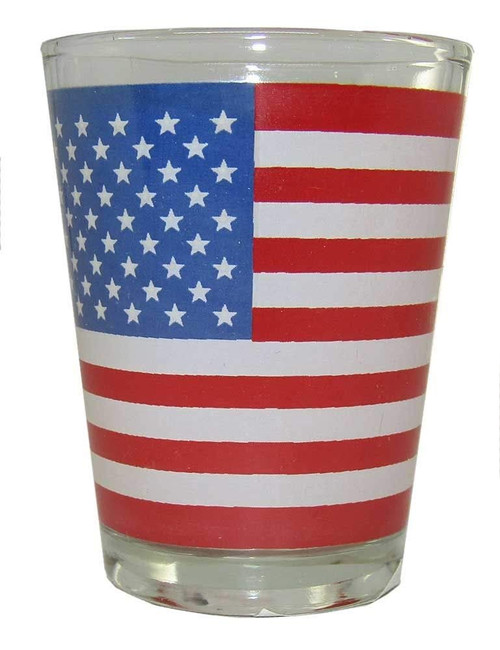 MWS USA United States American Flag Shot Glass Drinking Glass