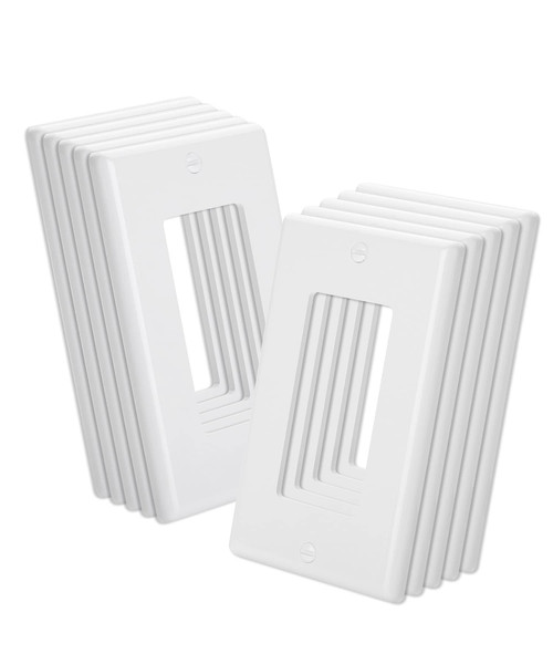 Bates- Decorator Wall Plate, 10 Pack, 1 Gang Wall Plate, Light Switch Cover, Outlet Covers Wall Plate, Switch Plate Covers, Switch Plates and Outlet Covers, White Outlet Covers, Outlet Wall Plate Bates- Decorator Wall Plate, 10 Pack, 1 Gang Wall Plate, Light Switch Cover, Outlet Covers Wall Plate, Switch Plate Covers, Switch Plates and Outlet Covers, White Outlet Covers, Outlet Wall Plate