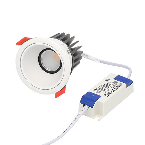 LBSWYH 12W, 15W Recessed Lighting Downlight with Driver Hotel Ceiling Retrofit Recessed Ceiling Light Aluminum LED Baffle Trim,