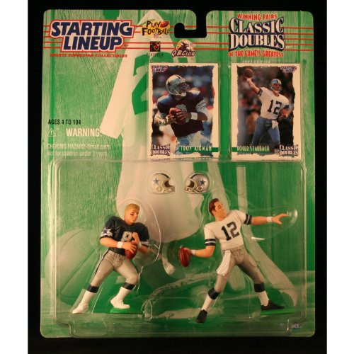 TROY AIKMAN / DALLAS COWBOYS & ROGER STAUBACH / DALLAS COWBOYS 1997 NFL Classic Doubles * Winning Pairs * Starting Lineup Action Figures & Exclusive Collector Trading Cards TROY AIKMAN / DALLAS COWBOYS & ROGER STAUBACH / DALLAS COWBOYS 1997 NFL Classic Doubles * Winning Pairs * Starting Lineup Action Figures & Exclusive Collector Trading Cards