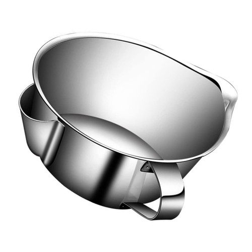 DOITOOL Gravy Fat Separator Soup Grease Filter Fat Separator Jug Stainless Steel Bowl Stainless Steel Grease Separating Bowl Oil Soup Strainer Bowl Soup Bowl Splitter Small Pot