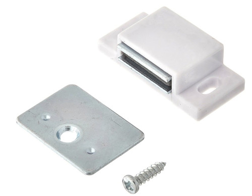 MPJ Shutter Hardware 50631-R 15lb Single Magnetic Catch White/zinc Retail Pack (50)