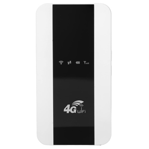 Wireless Network Router, 4G 5G SIM Card Mobile Hotspot WiFi Modem Dongle, Portable WiFi Router Pocket Mobile Hotspot Wireless Network Smart Router ,3000mah(black+white)