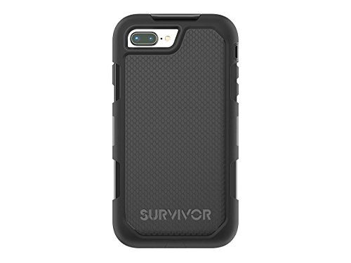 Griffin Survivor Extreme iPhone 8 Plus Rugged Case with Belt Clip - Impact Resistant Case with Holster, Black