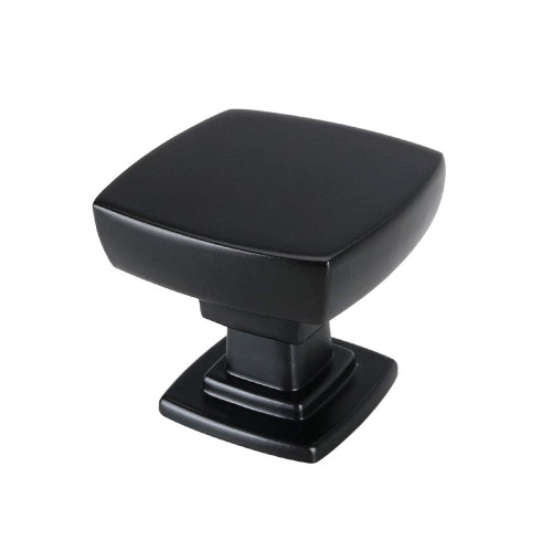 homdiy Kitchen Black Cabinet Knobs (25 Pack) - HD9016BK Solid Square Drawer Knobs Modern Cabinet Hardware Knobs for Bathroom Cabinets
