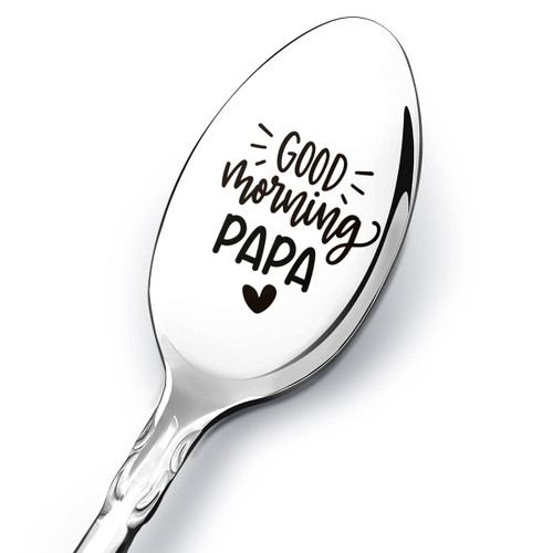Great Papa Gifts from Granddaughter Grandson Wife, Funny Good Morning Papa Spoon Engraved Stainless Steel, Tea Coffee Lovers Gifts for Men Papa, Best Birthday Valentine Christmas Gift Great Papa Gifts from Granddaughter Grandson Wife, Funny Good Morning Papa Spoon Engraved Stainless Steel, Tea Coffee Lovers Gifts for Men Papa, Best Birthday Valentine Christmas Gift