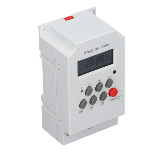 Electron Timer, Electronic Timer Switch DIN Rail LCD Microcomputer Electronic Intelligent Time Controller Timer Switch (DC 12V)