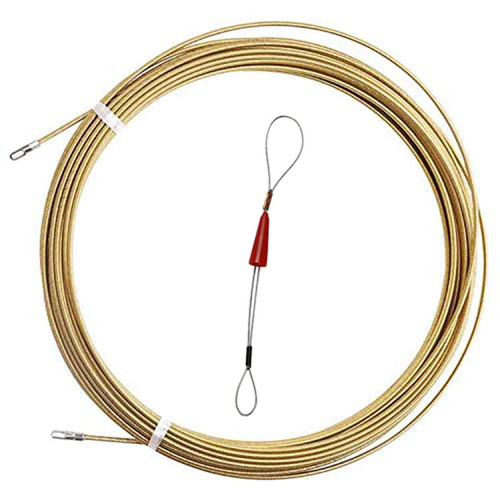 The upgraded 3 Cores Electrical Wire Threader, Electrician Threading Device, Cable/Wire Puller Tool ?Fish Tape Fastener 19FT (6M) UP Grade Large Leader Hole