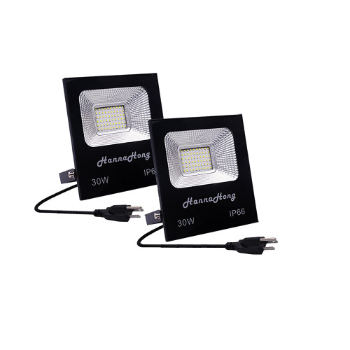 HANNAHONG 2 Pack 30W LED Flood Lights with Plug,3000lm Super Bright Security Lights,IP66 Waterproof Outdoor Work Light,6000K Daylight White Spotlight for Eave,Porch,Garage,Patio,Yard,Garden,Lawn HANNAHONG 2 Pack 30W LED Flood Lights with Plug,3000lm Super Bright Security Lights,IP66 Waterproof Outdoor Work Light,6000K Daylight White Spotlight for Eave,Porch,Garage,Patio,Yard,Garden,Lawn