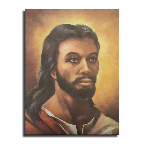 HJQ African American Black Jesus Portrait Canvas Wall Art Poster Picture Print Home Room Decor Mural -273 (16x20inch-Framed)