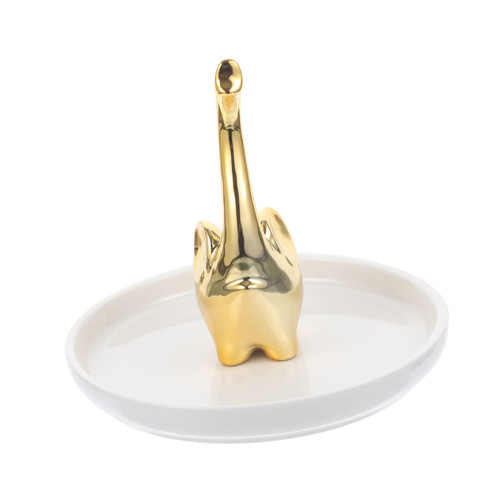 Holibanna Baby Elephant Jewelry Tray Small Decorative Tray Ceramic Tray Candle Tray Jewelry Dish Tray Ring Dish Jewelry Plate Key Dish for Entryway Table Jewelry Display Dish Ceramic Plate