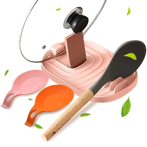 Silicone Spoon Rest For Stove Top, Stove Spoon Rest For Kitchen Counter, kitchen Utensil & Spoon Rest Holder For Kitchen Cooking, Utensil Spatula Holder Organizer For Ladles, Tongs, Forks (Pink) Silicone Spoon Rest For Stove Top, Stove Spoon Rest For Kitchen Counter, kitchen Utensil & Spoon Rest Holder For Kitchen Cooking, Utensil Spatula Holder Organizer For Ladles, Tongs, Forks (Pink)