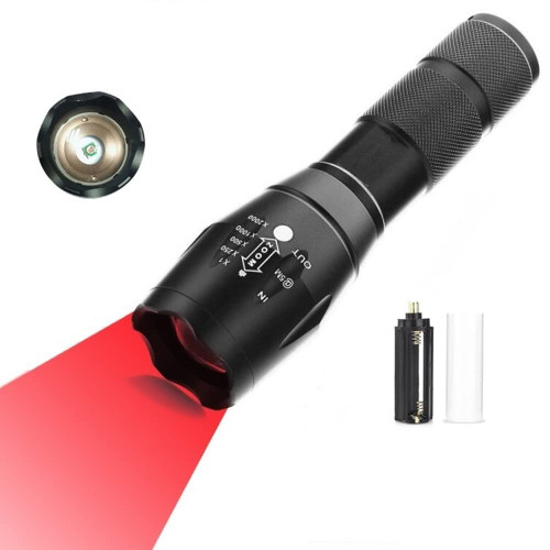 BESTSUN Red Light LED Flashlight, Red Tactical Hunting Flashlight Signal Torches Zoomable Adjustable Focus 1 Mode for Night Vision Astronomy Fishing Aviation (Red) BESTSUN Red Light LED Flashlight, Red Tactical Hunting Flashlight Signal Torches Zoomable Adjustable Focus 1 Mode for Night Vision Astronomy Fishing Aviation (Red)