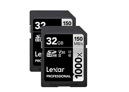 Lexar Professional 1000x 32GB (2-Pack) SDHC UHS-II Cards