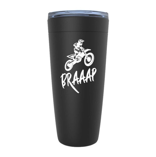 Dirt Bike Black Edition Viking Tumbler 20oz - braaaap - Mountain Bike Rider Motocross Off Road Motorcycle Racer Riding Lover Biking