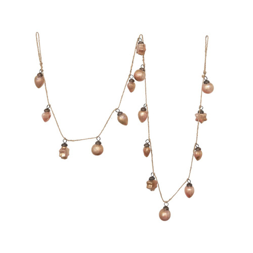 Creative Co-Op Mercury Glass Ball Ornament Garland