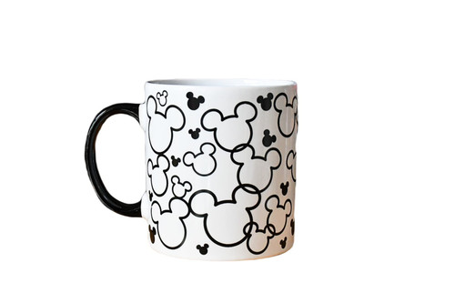 Disney Mickey Mouse Black and White Ceramic Mug, 20 Ounces