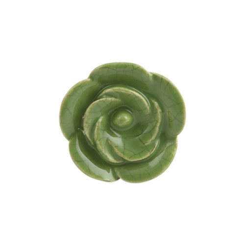 Indian Shelf 2 Pieces Cupboard Door Knobs | Crackle Kids Cabinet Knobs | Cute Knobs for Dresser Drawers Green | Dresser Knobs Girls Room Ceramic | Decorative Dresser Knobs and Pulls | Cabinet Pulls