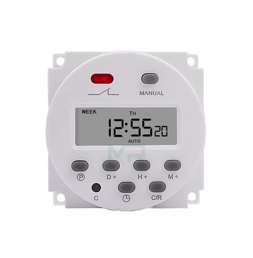 CEKGDB Timer CN101A 220V 110V 24V 12V Digital LCD Power Timer Programmable Time Switch Relay 16A CN101 (Size : 12V)