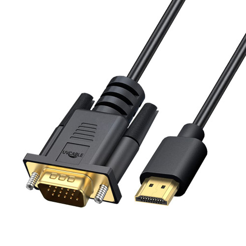 HDMI to VGA Cable, Gold-Plated Computer HDMI to VGA Monitor Cable Adapter 6 Feet Male to MaleCord for Computer, Desktop, Laptop, PC, Monitor, Projector, HDTV, and More (NOT Bidirectional) -1.83M HDMI to VGA Cable, Gold-Plated Computer HDMI to VGA Monitor Cable Adapter 6 Feet Male to MaleCord for Computer, Desktop, Laptop, PC, Monitor, Projector, HDTV, and More (NOT Bidirectional) -1.83M
