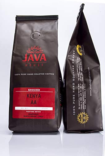 Kenya AA Coffee. Ground Coffee Beans. Fresh Roasted Coffee. 100% Single Source Fair Trade Kenyan Coffee with verifiable Coffee Kenya Mark of Origin by Java House Africa (13.23oz/375gms) (2)