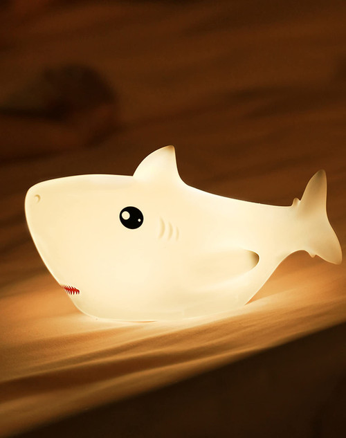 Shark Night Light, USB Rechargeable Silicone LED Night Light for Kids, Multicolor Cute Nursery Night Light with Warm White and 7-Color Breathing Mode for Kids, Baby, Children, Bedrooms