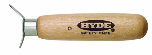 Hyde Tools 60120 Square Point Knife with 4-Inch/16-Gauge Safety Wood Handle
