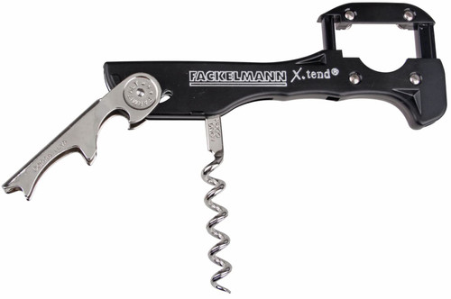 Fackelmann "X-Tend" 5" of ABS/stainless steel Waiter's Corkscrew, Black